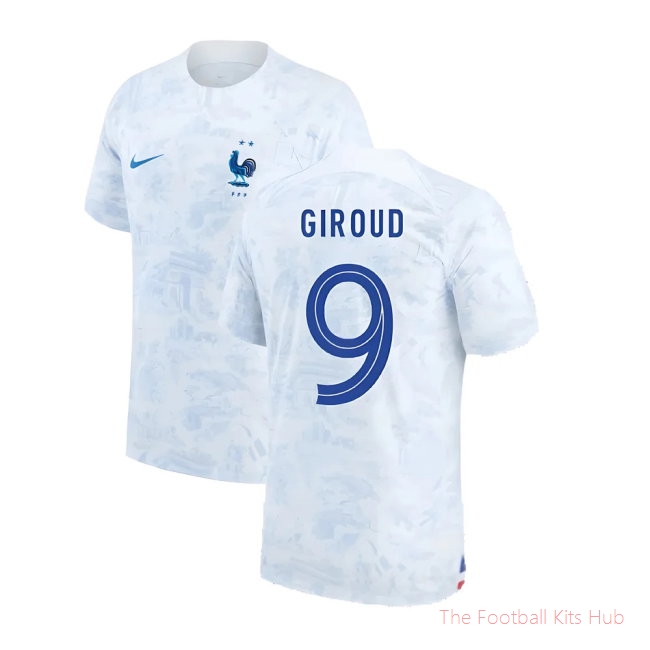 2022-2023 France Away Shirt (GIROUD 9)-unisoccer store